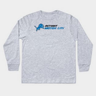 Detroit Motor City Lions Kids Long Sleeve T-Shirt